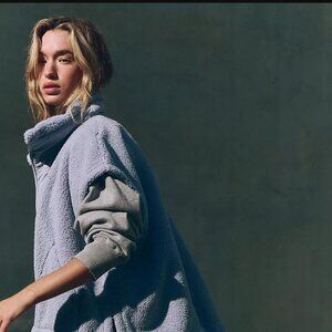 Free People Movement Scout It Out Fleece Vest NWT Steel